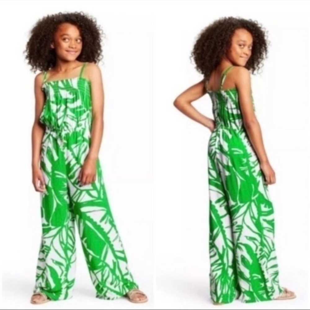LILLY PULITZER x TARGET Boom Boom Jumpsuit Green & White Girls